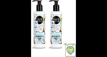 2 x Organic Shop - Daily Care Coconut & Shea Shower Gel - Hydratatie & Verzorging - 280 ml - Grootverpakking - Vaatwasstrips - Douchegel - Natuurlijke Douchegel - Hydraterende Douchegel - Biologische Douchegel - Tangerine Douchegel