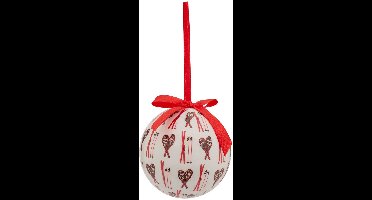 Boule de Noël en papier imprimé ski D. 75 mm