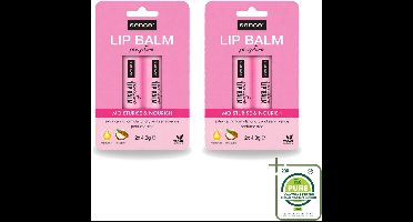 2 x Sence - Moisturise & Nourish - Lippenbalsem Duo - Voedend - 2 x 4,3 g - Grootverpakking - Vaatwasstrips - Lippenbalsem - Voedend Lippenbalsem - Hydraterend Lippenbalsem - Droge Lippen - Gezonde Lippen