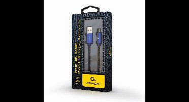 Micro-USB kabel Denim Blue Jeans 2 meter