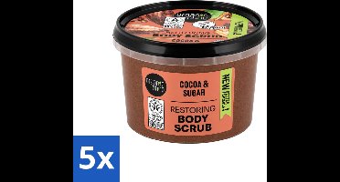 5 x Organic Shop - Body Scrub Cocoa - Rijke Hydratatie - 250 ml - Voordeelverpakking - 5 stuks