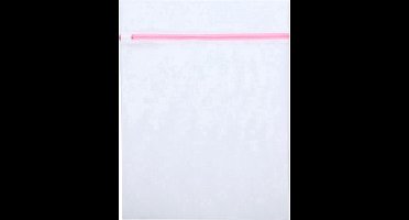 Scoby - Lingerie Waszak - Wasnetje - Waszak - Wasmachine Zak - Laundry Bag - 40 x 50 cm - Wit met Roze