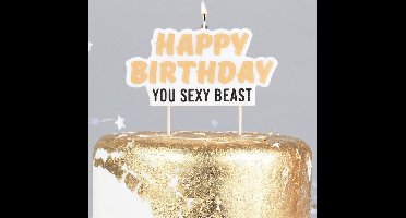 Taart Kaars 'Happy Birthday You Sexy Beast'