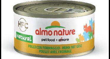 Almo Nature Kat HFC Natvoer - Natural - Kip met Kaas 24 x 70g