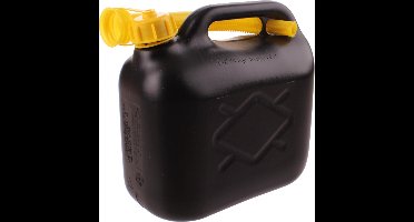 Dunlop Jerrycan 5 Liter - Benzine en Water - UN-Gecertificeerd voor Gevaarlijke Vloeistoffen - Incl. Trechter/Benzineslang - Zwart