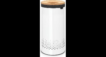 Brabantia Wasmand - met Deksel - 35 l - White / Kurken deksel