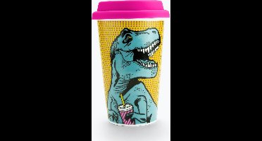 Mustard To Go Drinkbeker - Dubbelwandig - 350 ml - T-Rex