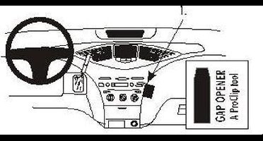 Brodit ProClip houder geschikt voor Toyota Prius 2000-2003 Angled mount. LET OP: UITLOPEND ARTIKEL, KAN NIET RETOUR!