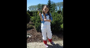 Party Tuinbroek Wit Kinderen Premium - Maat 152