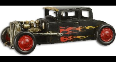 MadDeco - Blikken -decoratie - hot - rod - auto - beeldje - blik