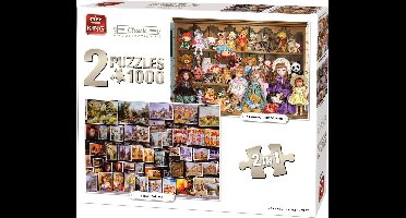 King 2 in 1 Puzzel 1000 Stukjes (68 x 49 cm) - Classic Collectie - Klassieke Legpuzzel