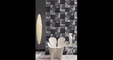 Dutch Wallcoverings Tegels - Zwart