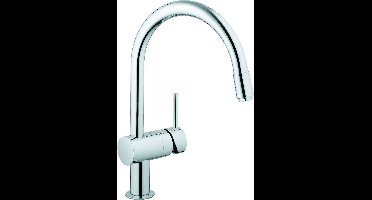 GROHE Minta Keukenmengkraan, draaibereik 360°, uittrekbare mousseur, GROHE EcoJoy®, GROHE StarLight®, C-uitloop
