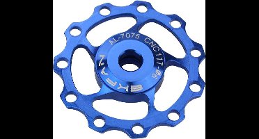 CNC Aluminium derailleurwieltje met kogellager - T11 - 7075 Alu - 1 stuk - Blauw