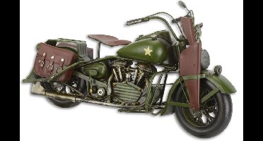 MadDeco - blikken - decoratie - leger - motor- zadeltassen - geweer - foudraal - legermotor
