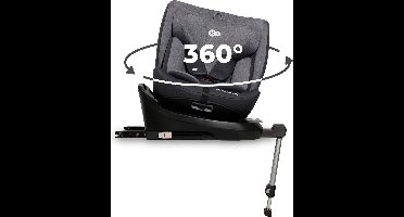 Kinderkraft I-360 I-SIZE Autostoel – 40-150 cm – Met Isofix – Groep 0/1/2/3 – Tot 12 Jaar – Grijs