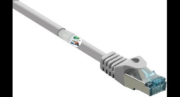 Renkforce RF-5047486 RJ45 Netwerkkabel, patchkabel CAT 6A S/FTP 5.00 m Grijs Vlambestendig 1 stuk(s)