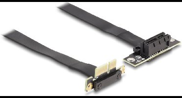 Delock Riser Card PCI Express x1 male 90° angled to x1 slot 90° angled with cable 60 cm