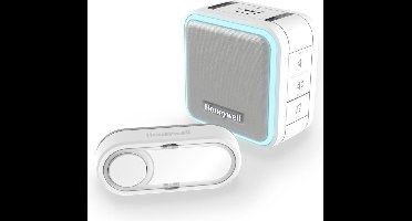 Elektrobert Honeywell DC515S draadloze draagbare deurbel met halo-licht, slaapstand en horizontale beldrukker 6 melodieën 84 dB 150 meter wit