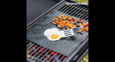 InnovaGoods - Grillmat voor Oven en Barbecue - Vaatwasmachine Veilig - Pak van 2 - Antiaanbaklaag, Aanpasbaar en Herbruikbaar