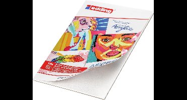 edding acrylverf papier - A4 formaat - 300 gram - 10 vellen - linnen structuur - voor acryl- en olieverf