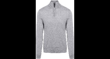 King Essentials The Michael Half Zip Pull Merino Grijs - Maat L - Heren - Pullovers