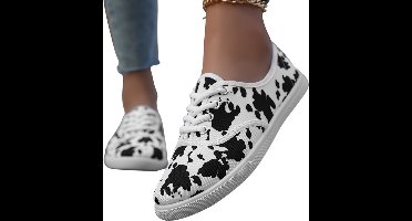 Currero Schoenen Dames - Sneakers - Comfortabel - Slippers - Casual - Volwassenen - Koeienprint 40.5