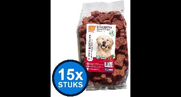 15x Biofood - 3in1 koekjes cranberry 500gr - Hondenvoer Snacks - 500 g