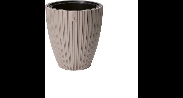 Vita bloempot Mika 50 taupe + voor binnen en buitenhuis + uv / vorstbestendig + binnenpot met handvaten