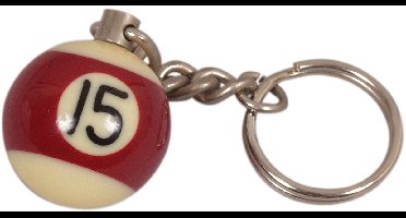 Sleutelhanger poolball 25 mm Nr. 15