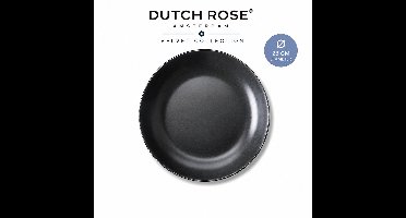 Dutch Rose Velvet Bordset - Platte Borden 23 cm mat Antraciet