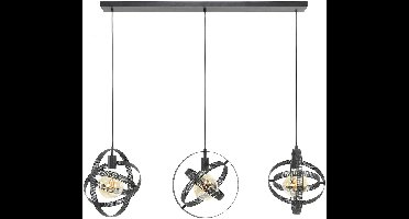 Giga Meubel Hanglamp Cosmos Mesh - Metaal - 3-Lichts - 115x33x150cm