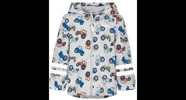 Playshoes - Regenjas- Tractoren - Grijs - Maat 86