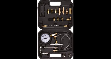 YATO YT-73025 Professionele Benzine Injectiedrukmeter Set – Brandstofdrukmeter Set met Manometer (0–10 Bar) & Adapters – Voor Benzine-injectiesystemen – Inclusief Koffer