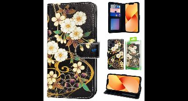 GREEN ON 3D Print Wallet Case White Flower Xiaomi Mi 10T 5G / 10T Pro 5G