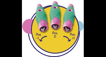Ergonomische schoolpen STABILO EASYbirdy, A, middernachtblauw/azuur, linkshandig.