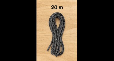 Sterk gevlochten touw Premium editie 20 meter – 10 mm dik – duurzaam nylon/polyester – zwart – ideaal voor boot, werkplaats, tuin en outdoor gebruik