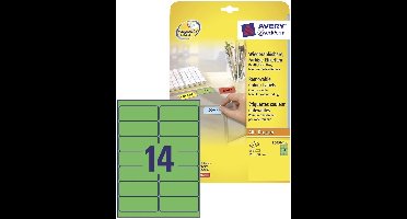 280x verwijderbare groene labels 99,1x38,1mm