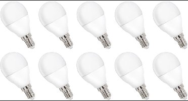 Spectrum LED Kogellamp E14 8W - 230V - 730 Lumen - 4000K Neutraal Wit - Natuurlijk Licht - Energiezuinig - 10 stuks