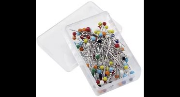 Scoby - Glaskop Knopspelden Set - Spelden met Gekleurde Kop - Sewing Pins - Geschikt voor Naaien en Afspelden - 100 Stuks - Multicolor