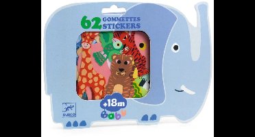 Djeco dieren stickers speelgoed - FSC MIX - Multicolore.