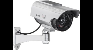 HI Dummy camera - met solar - realistisch design - IP44 - inclusief bevestiging - 7,5 x 22 cm