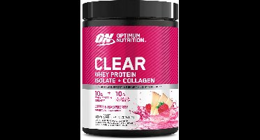 Optimum Nutrition Clear Whey Protein Isolate + Collagen - Apple Raspberry Proteine Poeder - Eiwitshake - Eitwit Limonade - 240 gram (10 servings)