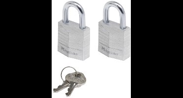 MasterLock aluminium hangslot 20 mm - 2 stuks