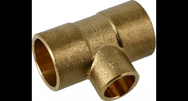 Bonfix soldeer t-stuk - 22 x 12 x 22 mm messing