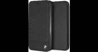 iPhone Xs Max Bookcase hoesje - BMW - Effen Zwart - Leer