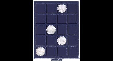 Stapel element, Smart - vak afm: 41 x 41 mm. (20 st.) Blauw/Transp. afm: 195 x 250 x 19 mm.