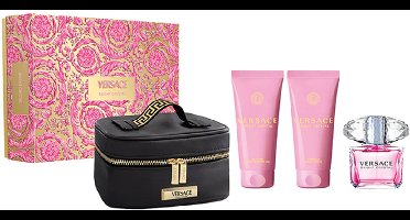Versace Bright Crystal Gift Set EDT 90ML + SG 100ML + BL 100ML + small Beauty Case