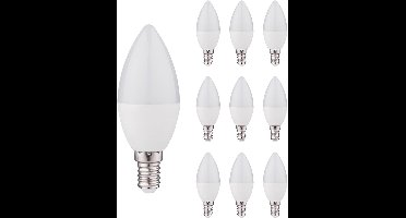 Kobi LED Lamp E14 4.5W - 420lm - 3000K - 230V - Voor Kroonluchters, Bedlamp of Slaapkamer - Kaarsvorm - 10 stuks