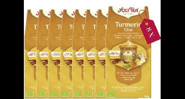 Yogi Tea Turmeric Chai Losse Thee - Tray van 8 Stuks - Biologische Kruidenthee met Kurkuma, Kaneel en Gember voor Een Krachtige en Verwarmende Chai-ervaring